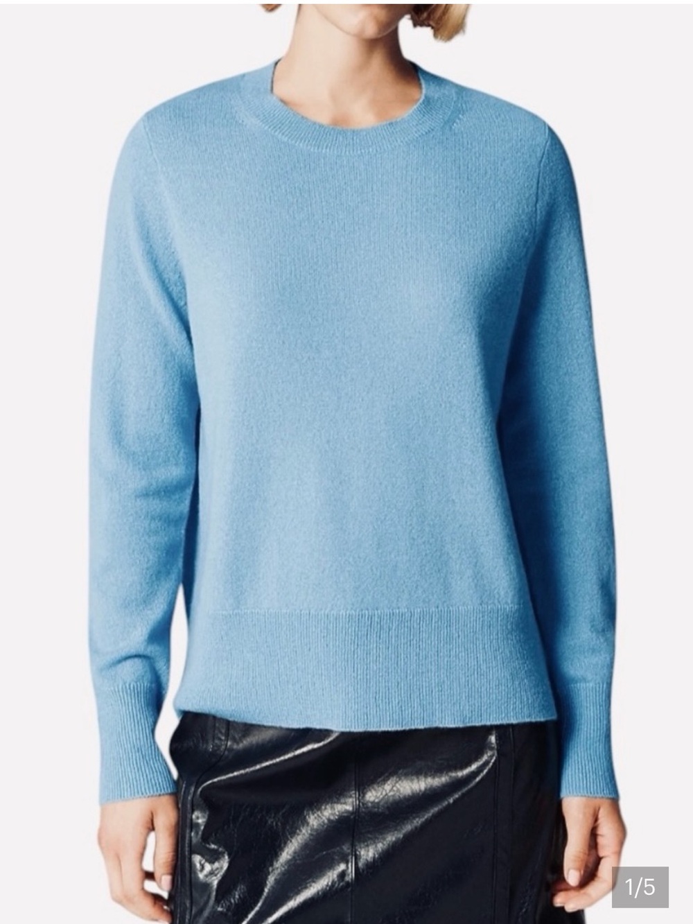 J Crew Women’s Cashmere Classic Fit Sweater Crewneck Hyacinth Blue
